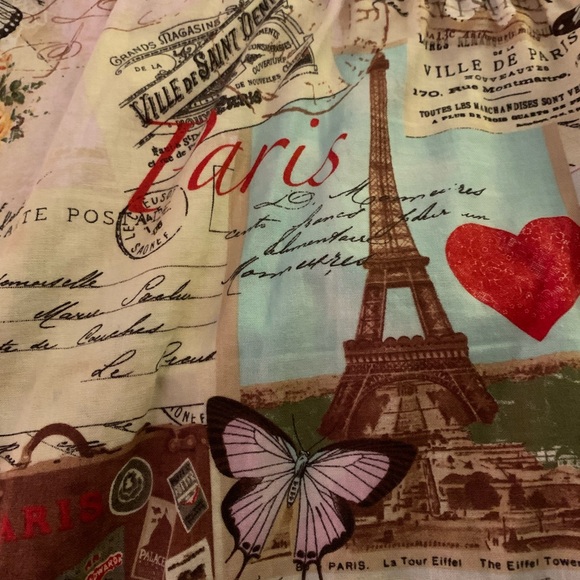 ModCloth Retrolicious Paris Print Skirt Size XL - Picture 5 of 9